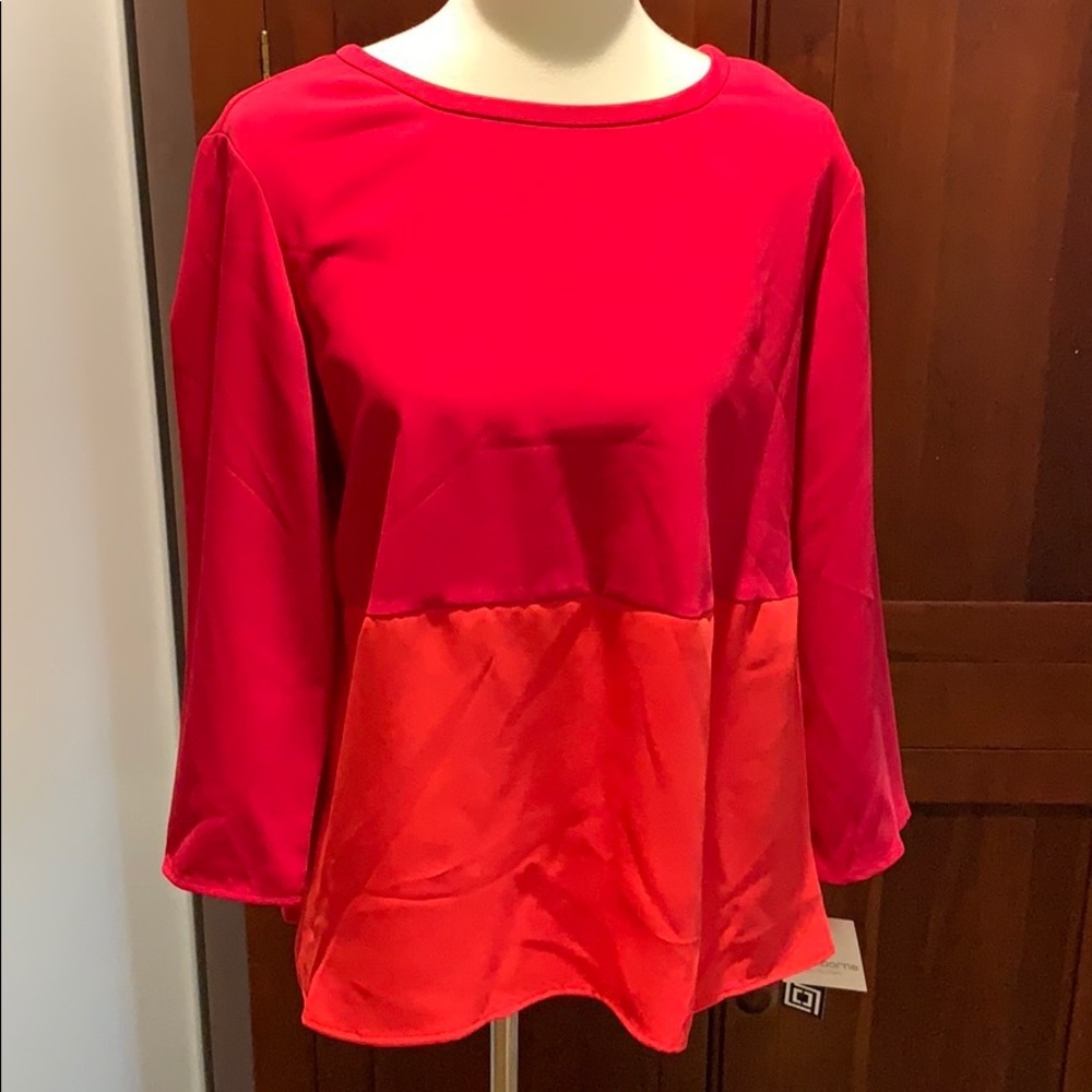 NWT Liz Claiborne Color-block Blouse